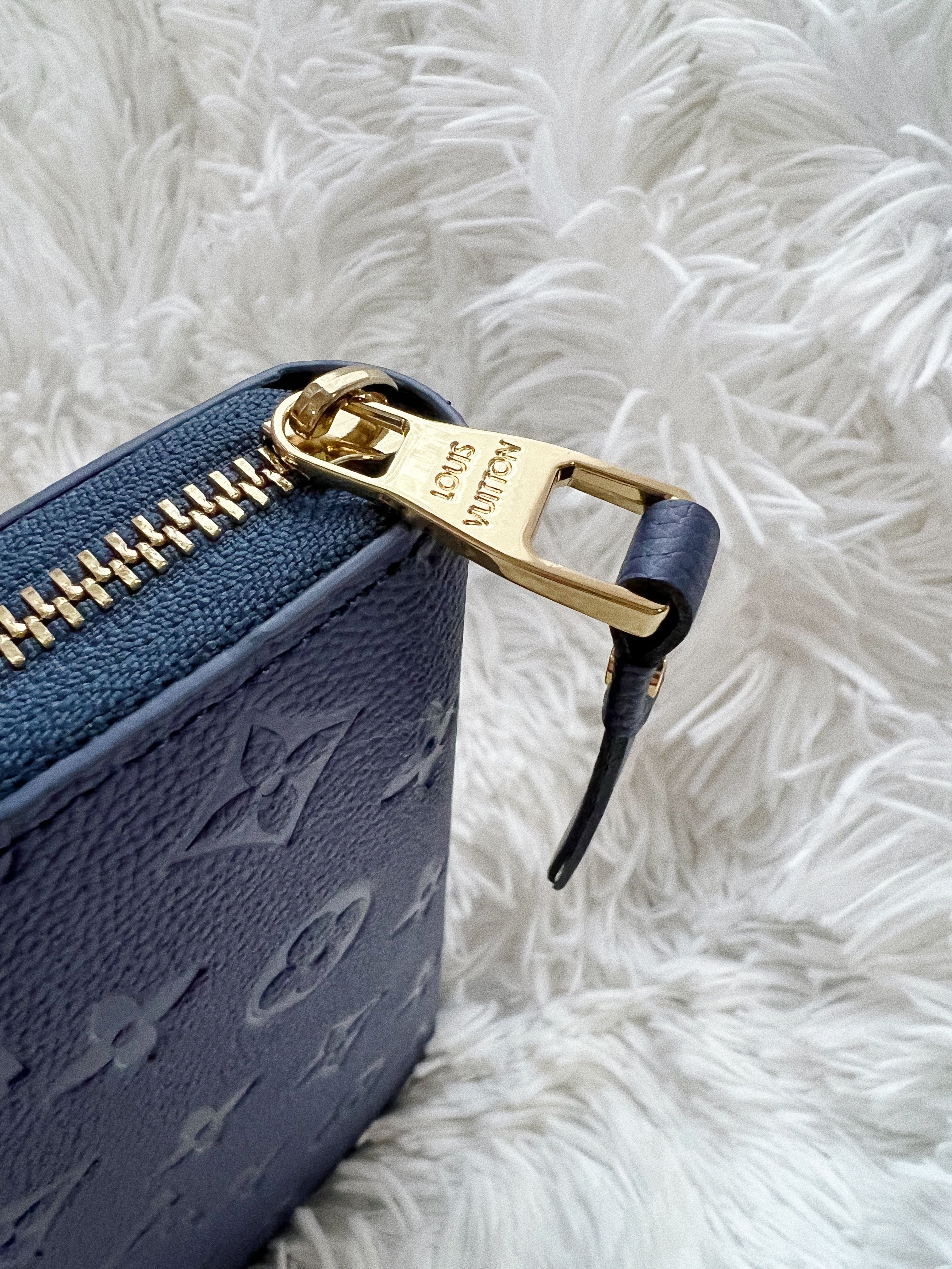 [TOP] L&V LV Zippy Empreinte Wallet - Navy Blue - LV Louis Vuitton