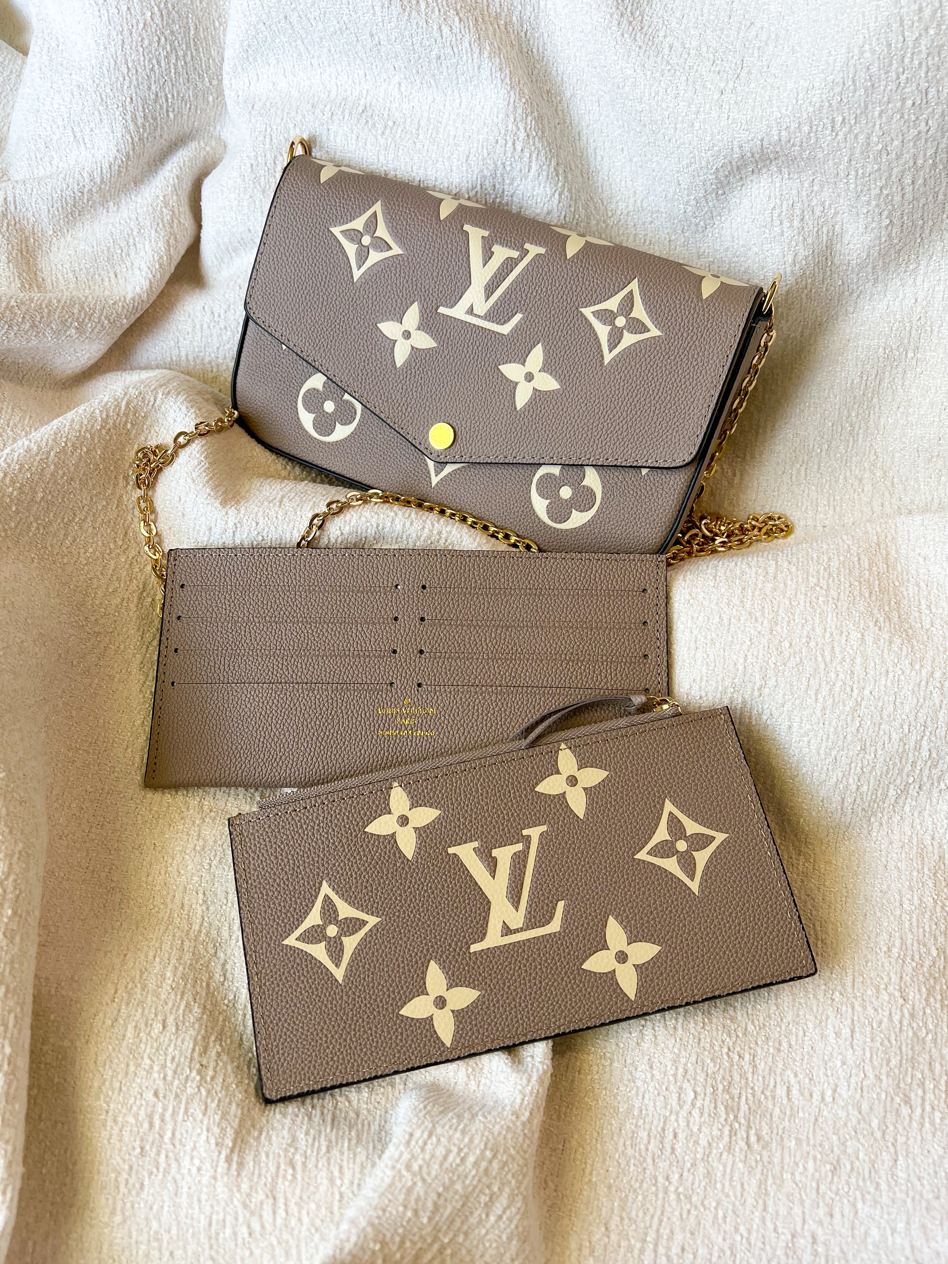 [TOP] L&V L*V Felicie Empreinte Turtle Dove and White - LV Louis Vuitton