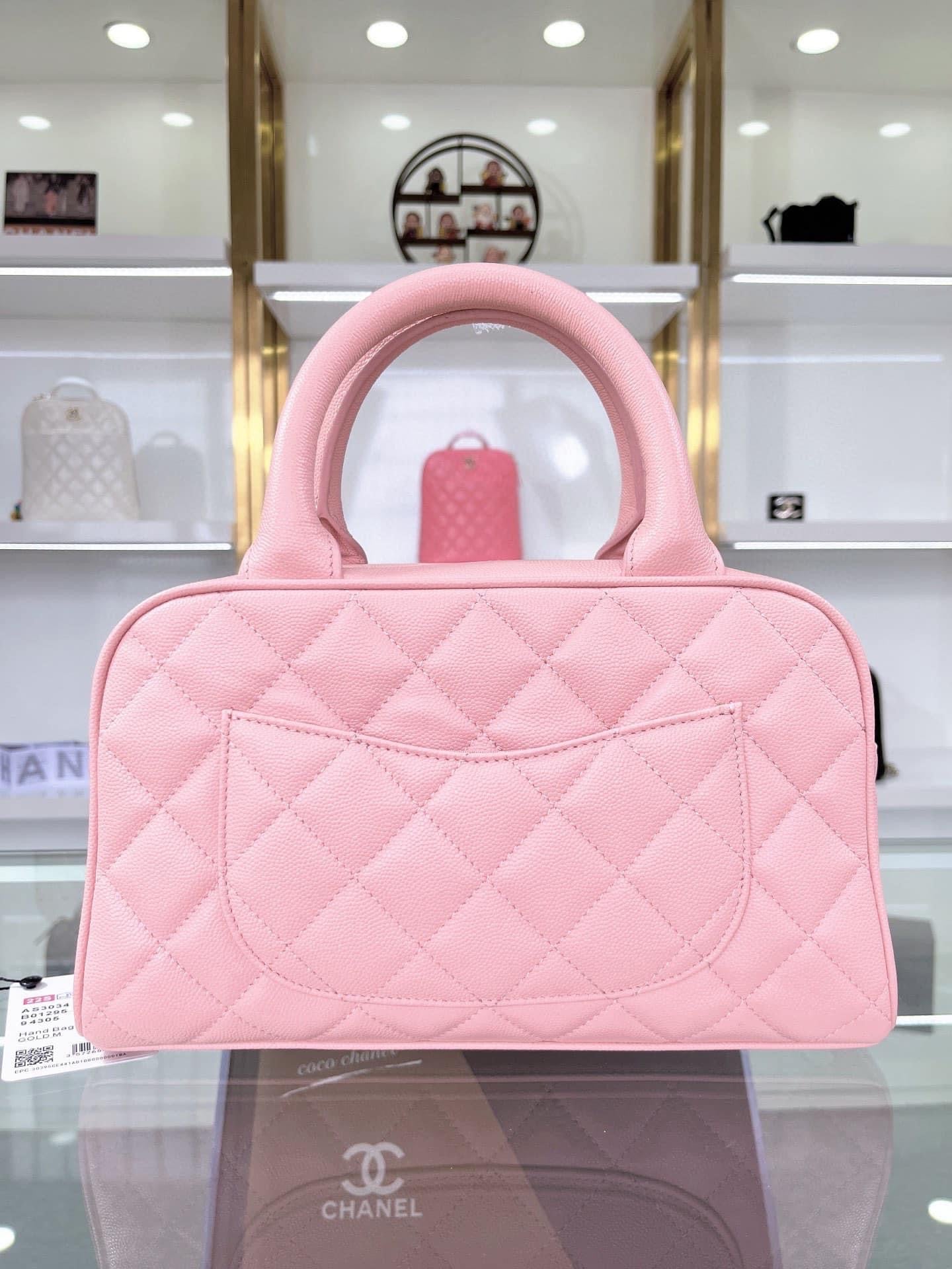 [TOP] CH@NEL Bowler Mini Bag - Pink - Chanel