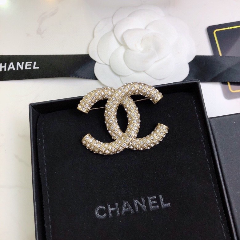 [TOP] CH@NEL Double C Classic Brooch Chanel