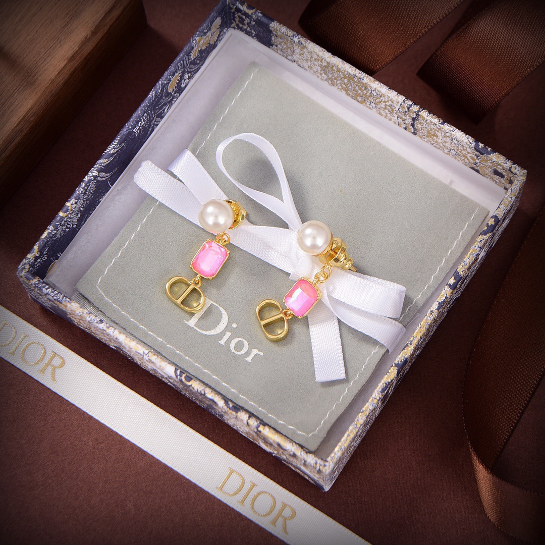 [TOP] D!or CD crystal earrings - 2 colors - Christian Dior
