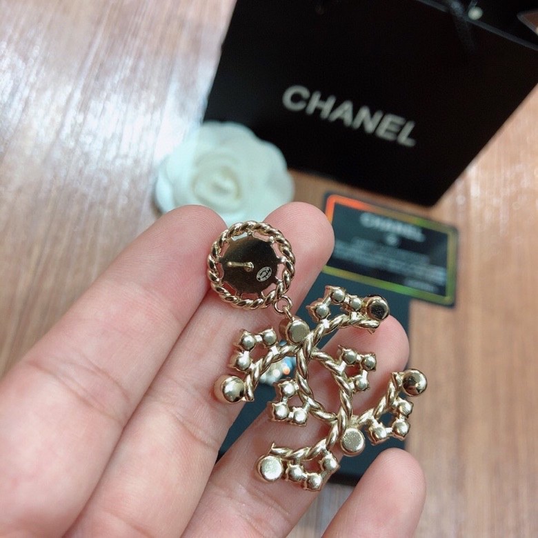 [TOP] CH@NEL Pearl Diamond Earrings - Chanel