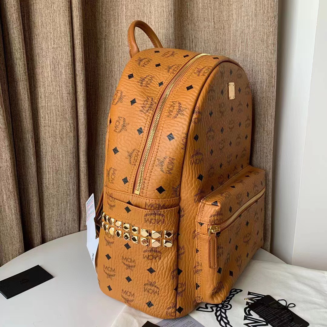 [TOP] M(M Stark Visetos Backpack - Brown - MCM