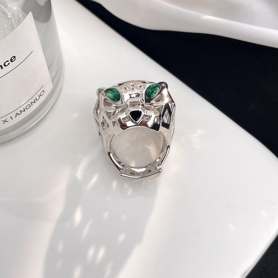 [TOP] C@rtier Hollow leopard head Ring - 2 Colors - Cartier
