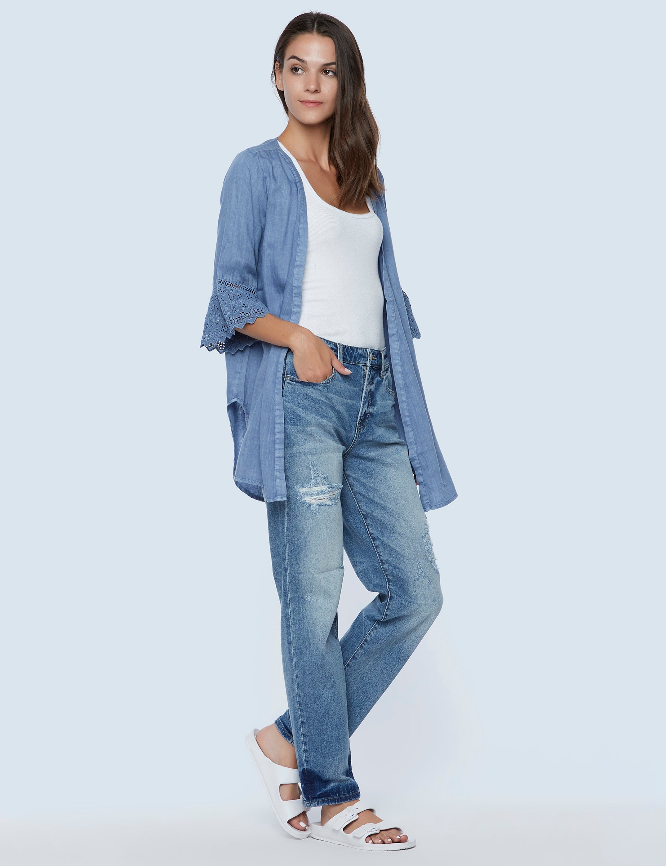 Tie Front Kimono Shorty