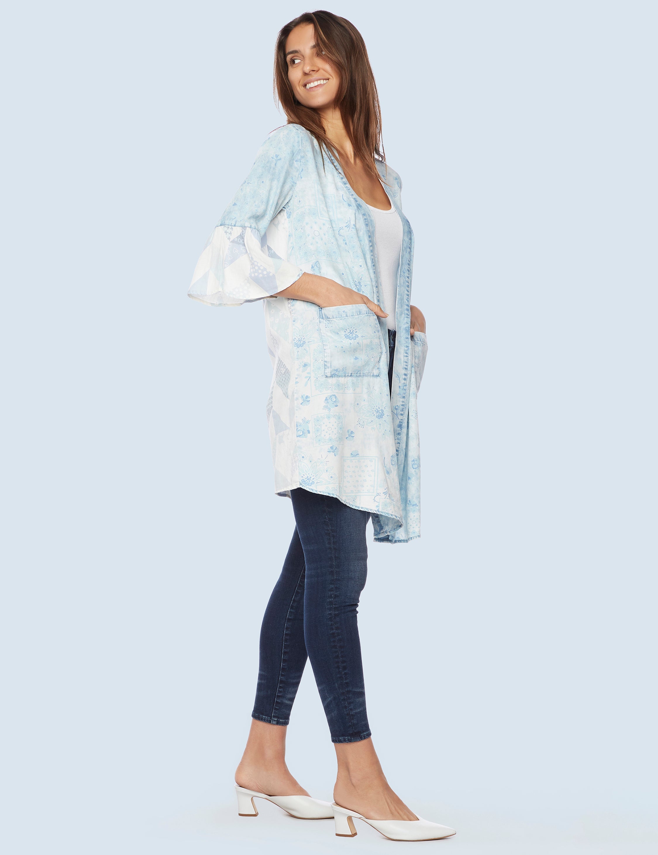 Chevron Mix Lyocell Robe