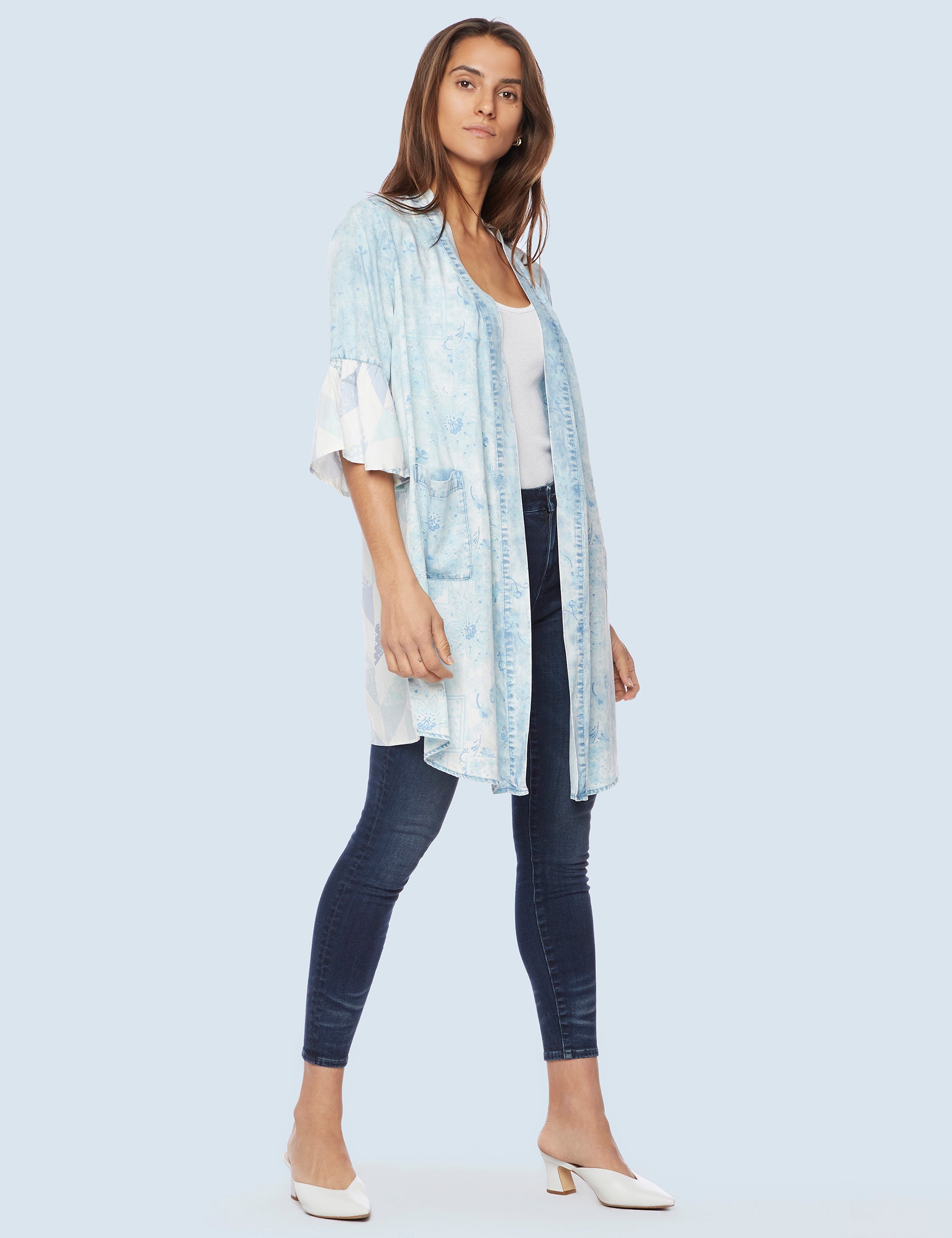 Chevron Mix Lyocell Robe
