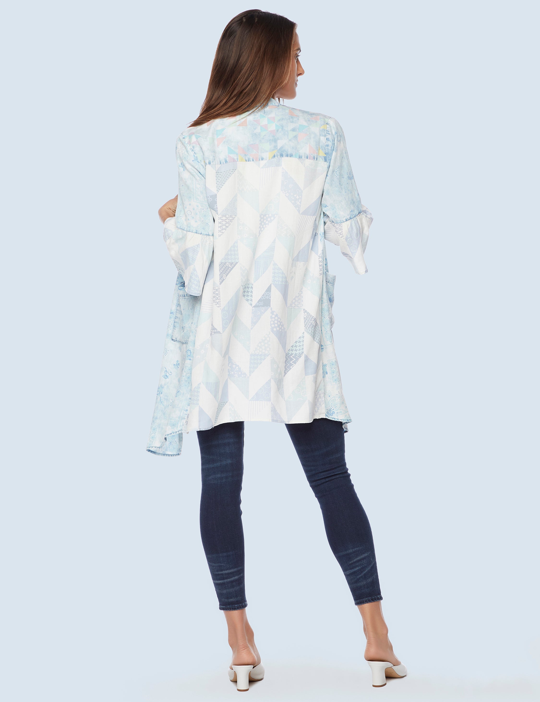 Chevron Mix Lyocell Robe
