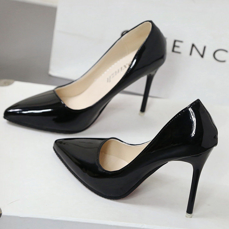 High heeled shoes women’s shoes children students 2024 new spring and autumn Korean version new pointed thin heel