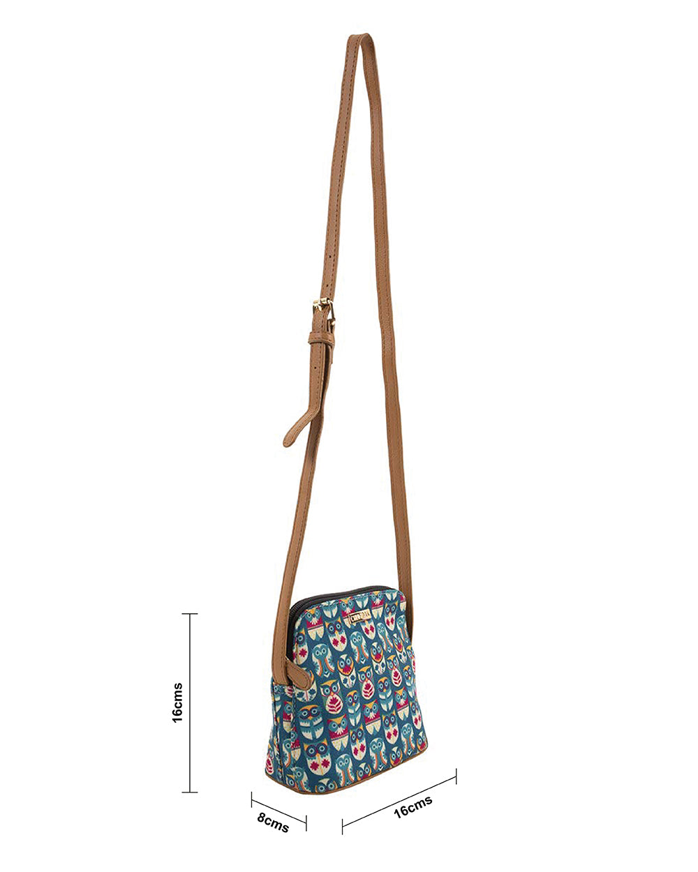 Flower Owl Sling Bag - Teal