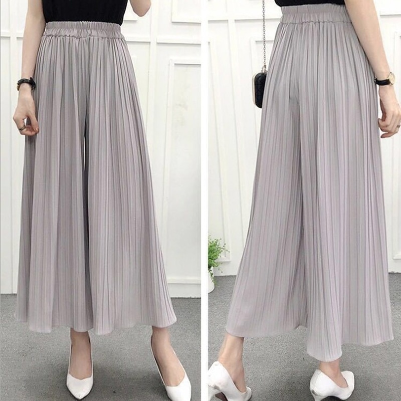 Fold Pleated Pants Trousers For Women
