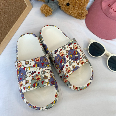 Summer casual thick bottom outerwear slippers Internet celebrity stepping on shit slippers