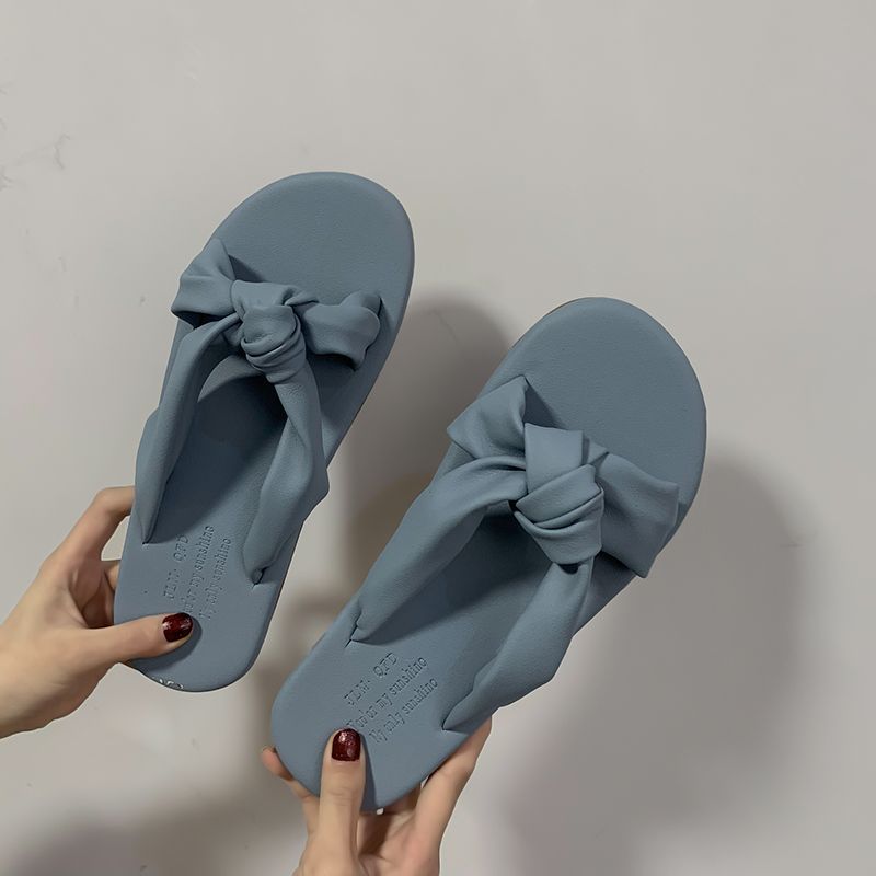 women’s summer wear fashion all-match flat bottom students sexy and thin ins tide one word sandals and slippers