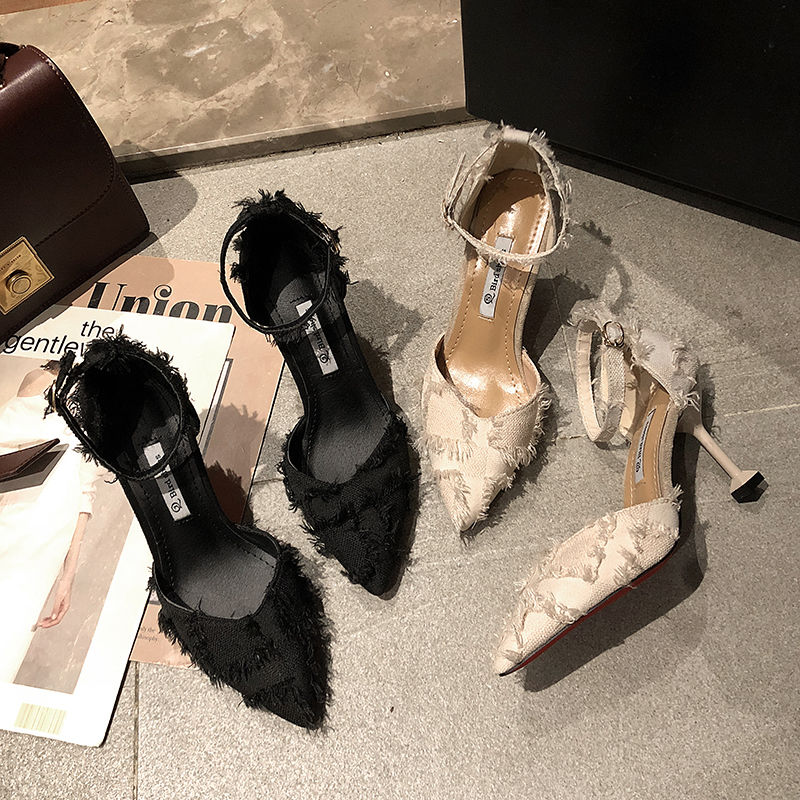 New spring and summer versatile girl’s pointed cat heel