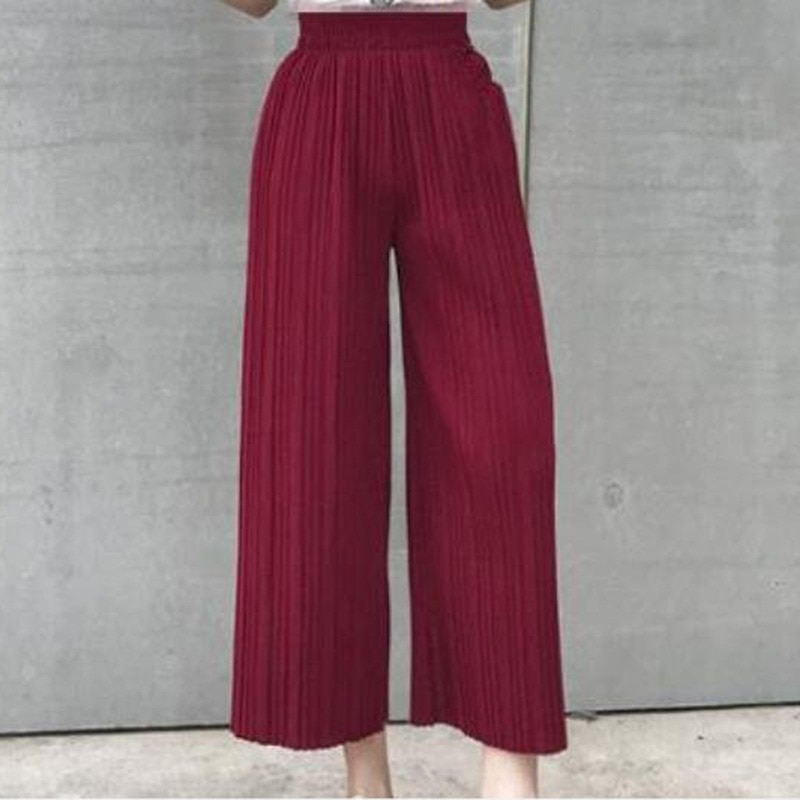 Fold Pleated Pants Trousers For Women