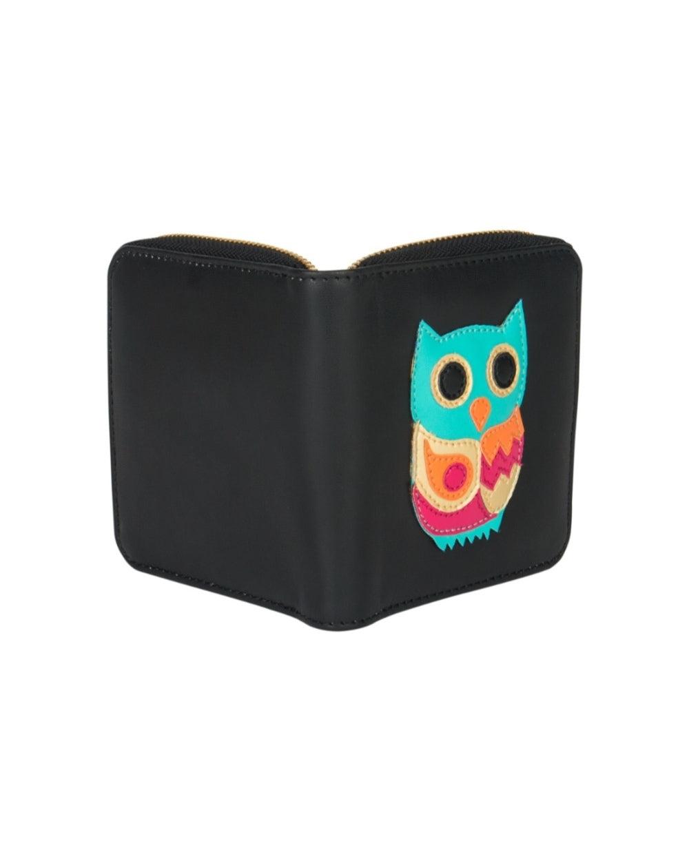 Chumbak Owl Mini Wallet - Black