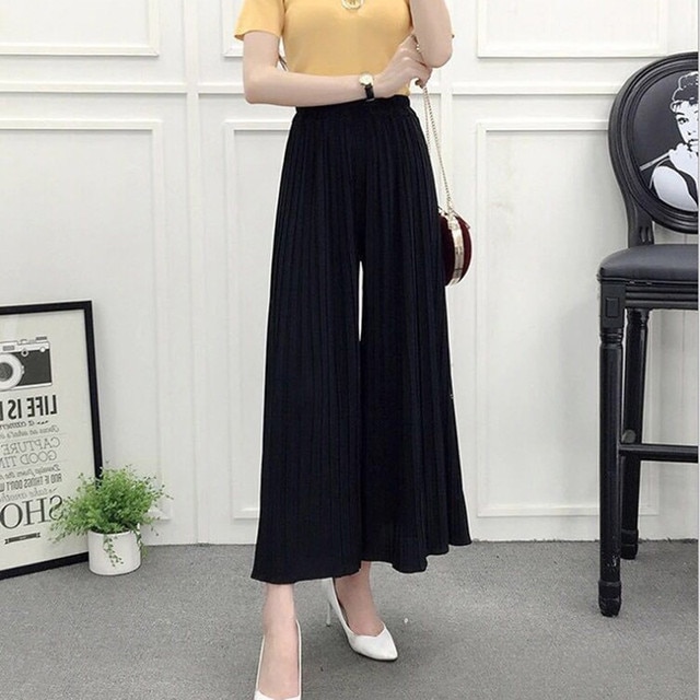 Fold Pleated Pants Trousers For Women