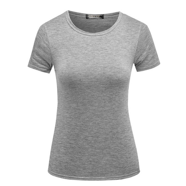 Fashion Short Sleeve Women Gray t-shirt tshirt