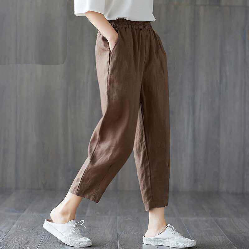 2022 Women Pants Cotton Harem Pants