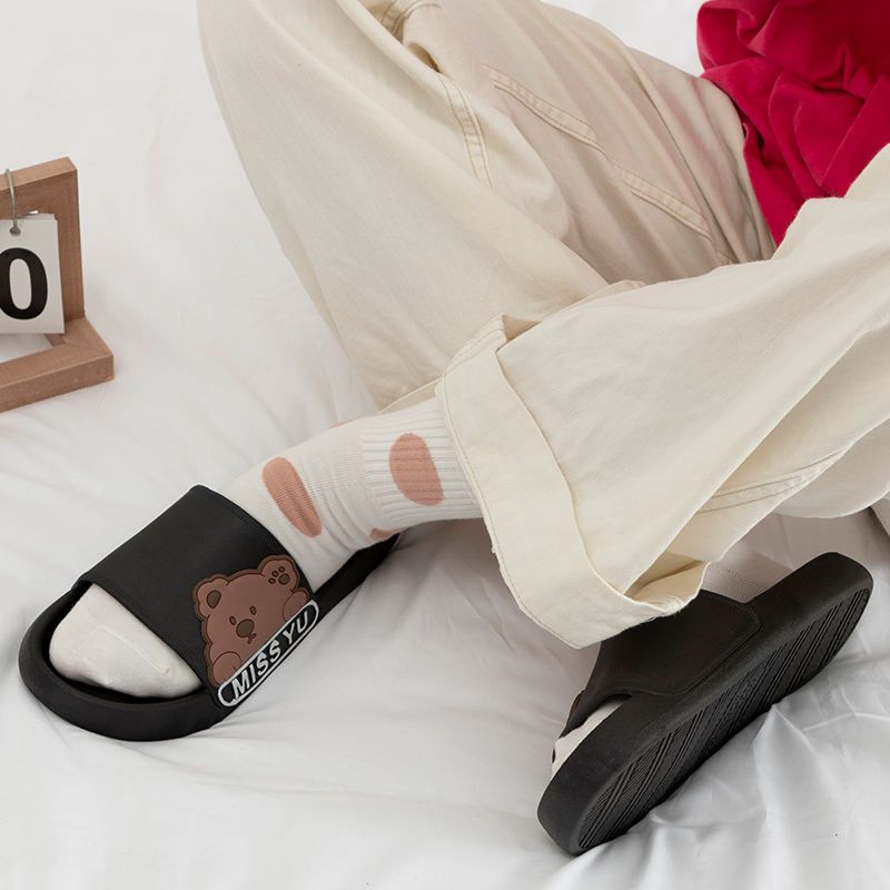 Summer cute non-slip bathroom female models step on shit feeling home indoor and outdoor can wear sandals quick-drying dormitory deodorant bath