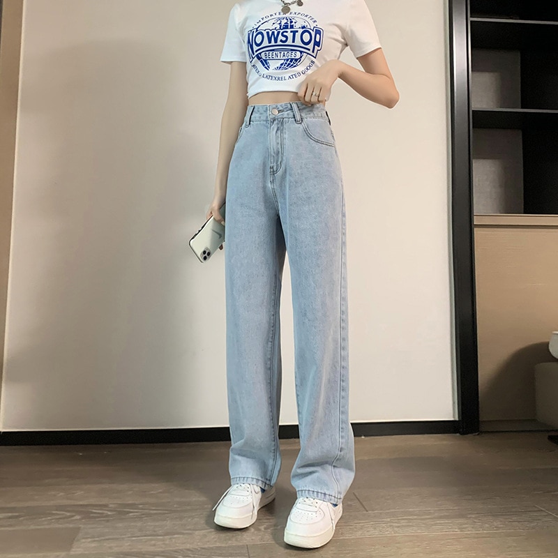Women Jeans High Waist 2022 Spring Summer Fashion Streetwear