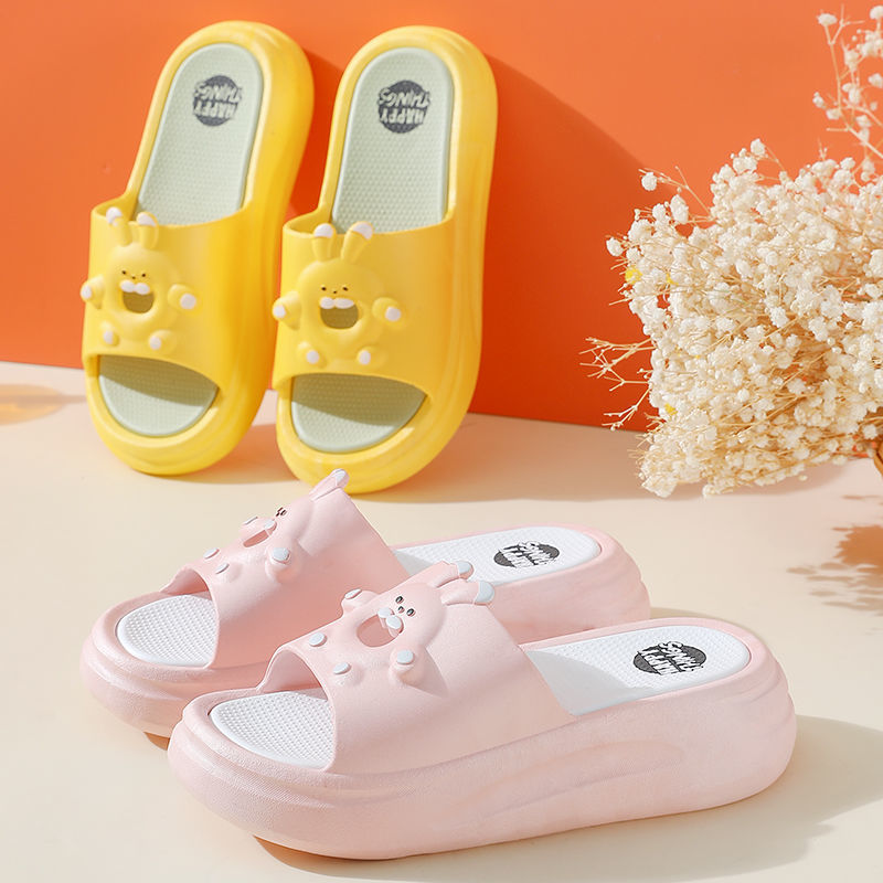 Slippers women’s fashion wear ins style home indoor bathroom non-slip thick bottom light couple beach shoes sandals and slippers