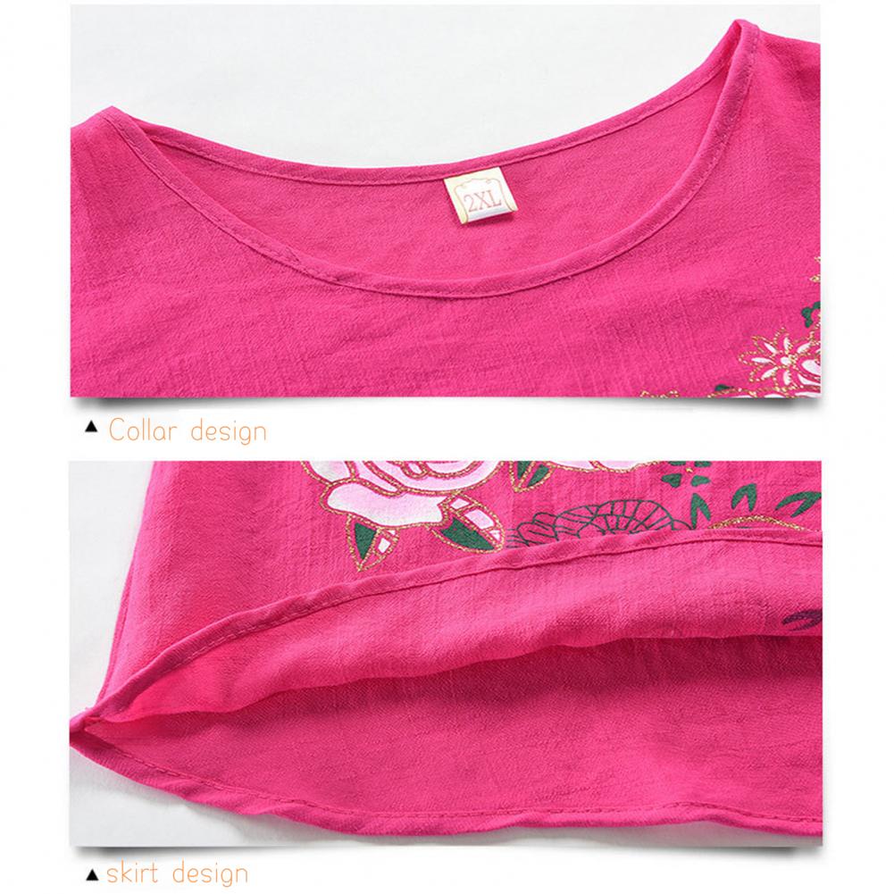 Women Homewear Set Short Sleeve Floral Print T-shirt Pants