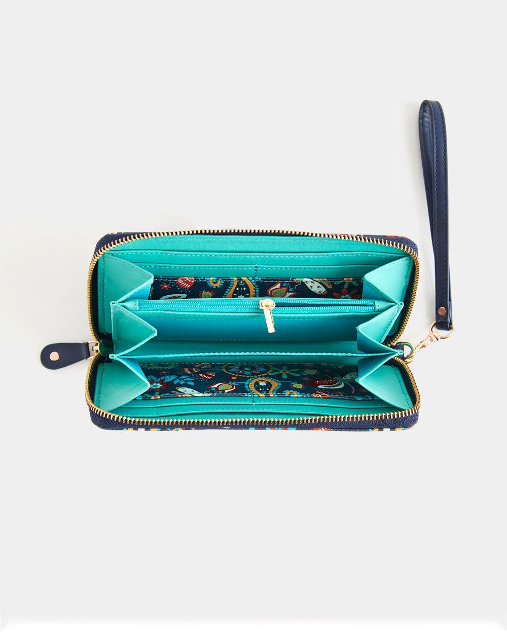 Begum Paisley Wristlet - Black