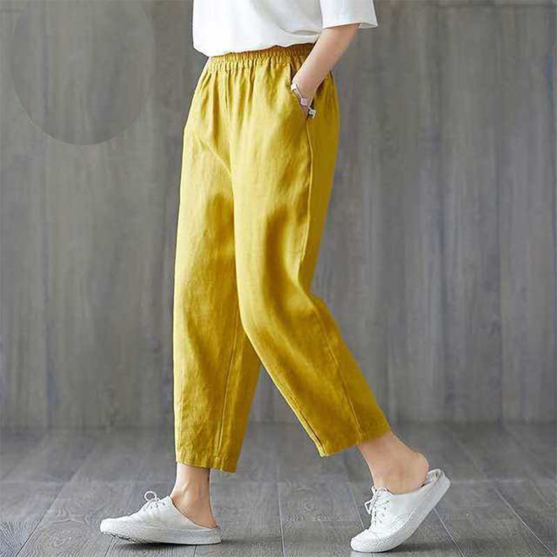 2022 Women Pants Cotton Harem Pants