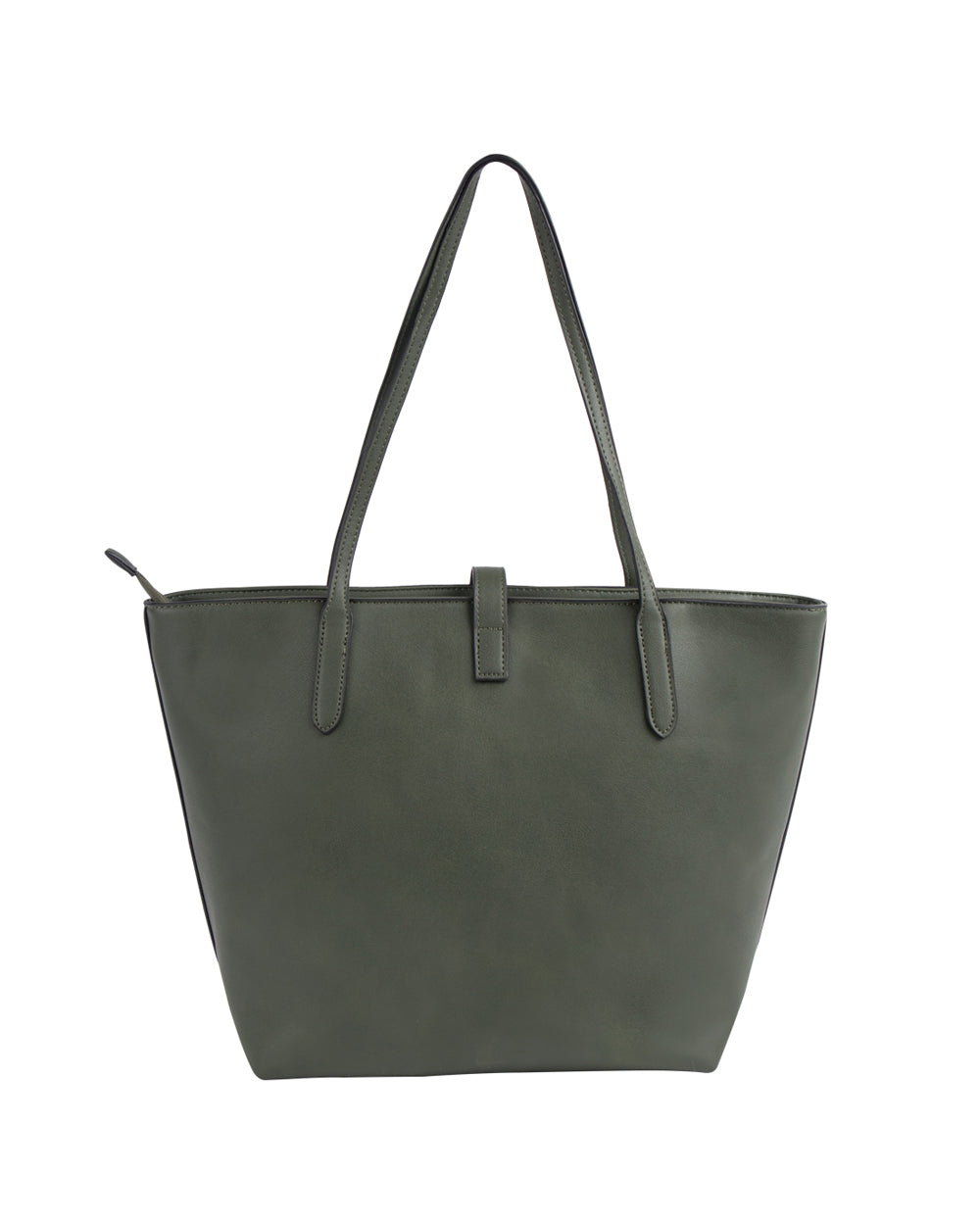Embroidered Travel Patches Tote Bag - Olive