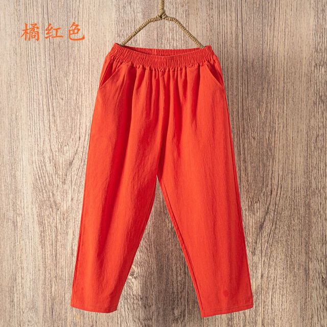 2022 Women Pants Cotton Harem Pants