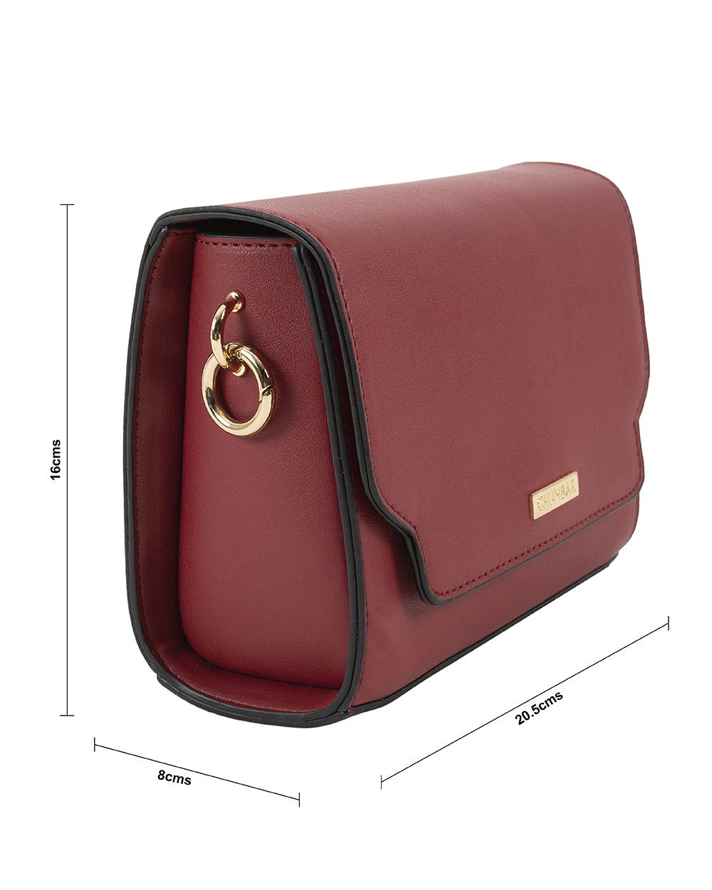 Tropical Vines Crossbody Bag ' Maroon