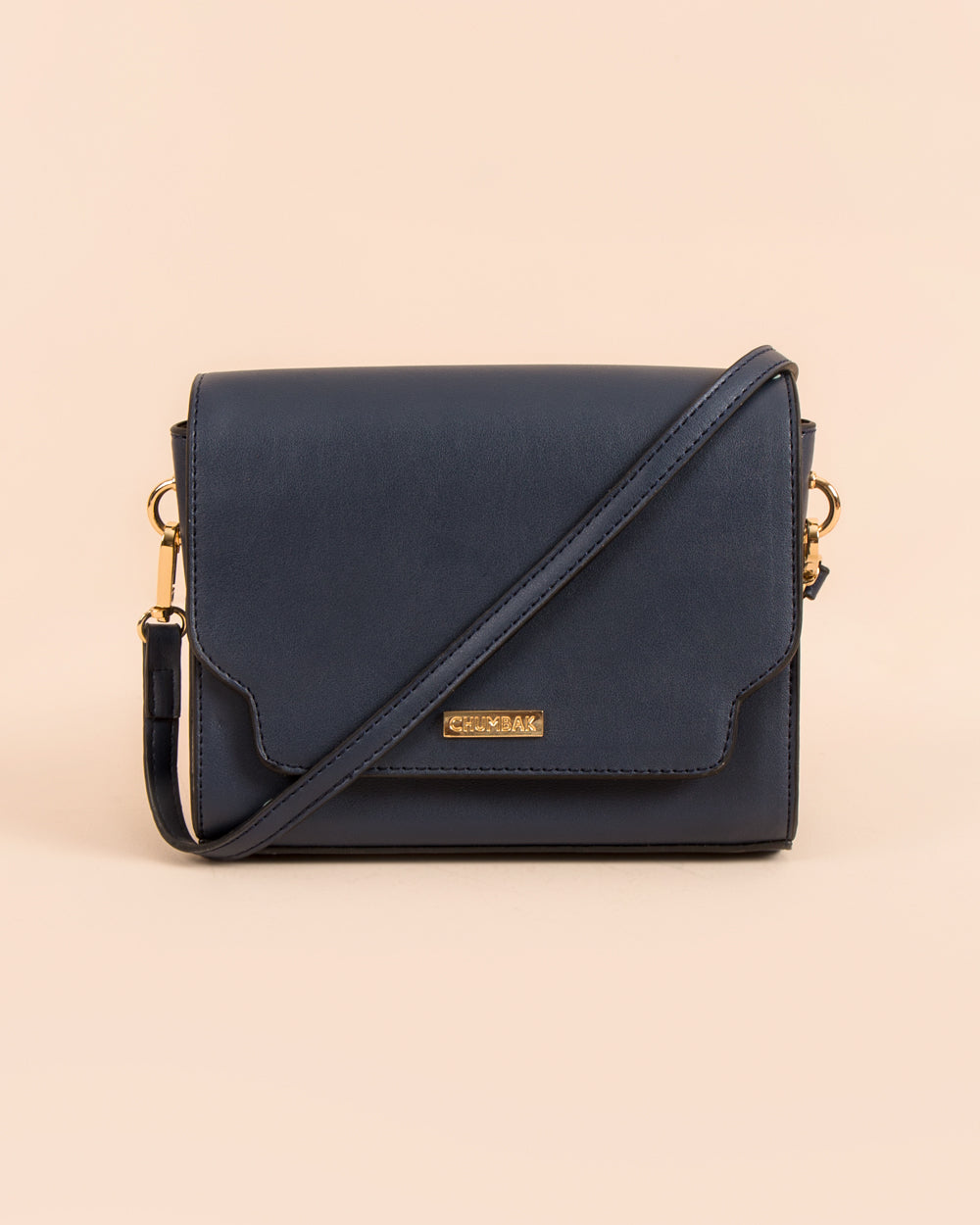 Tropical Vines Crossbody Bag ' Navy Blue