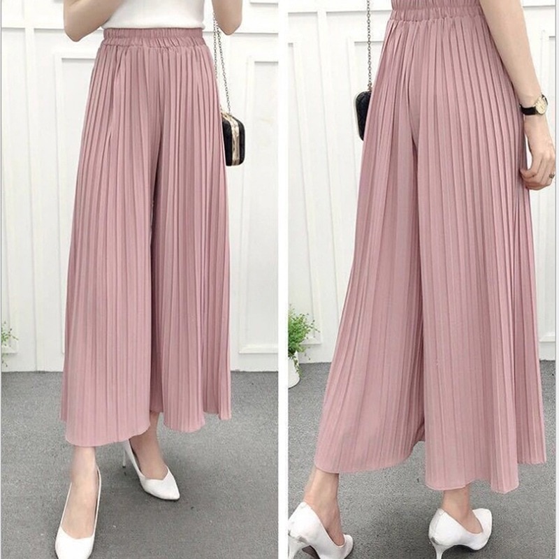 Fold Pleated Pants Trousers For Women