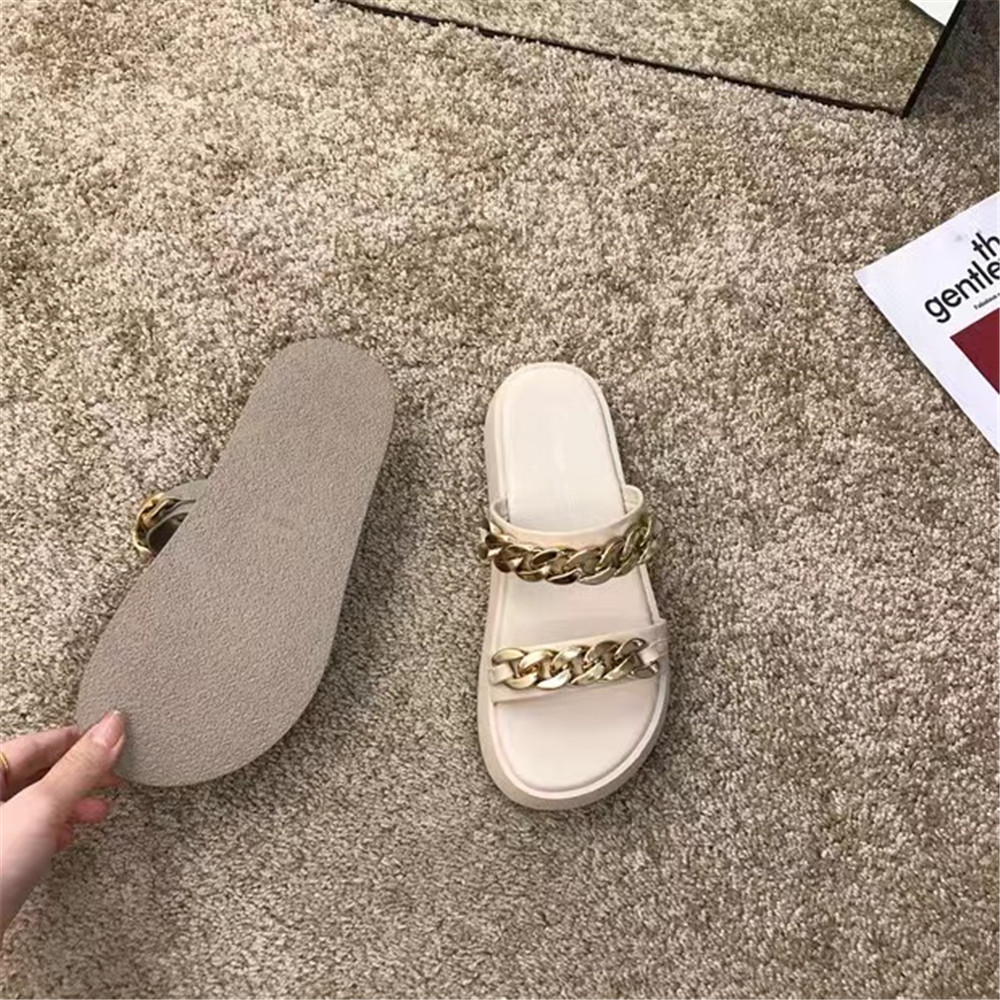 heavy industry design retro low flat heel sandals