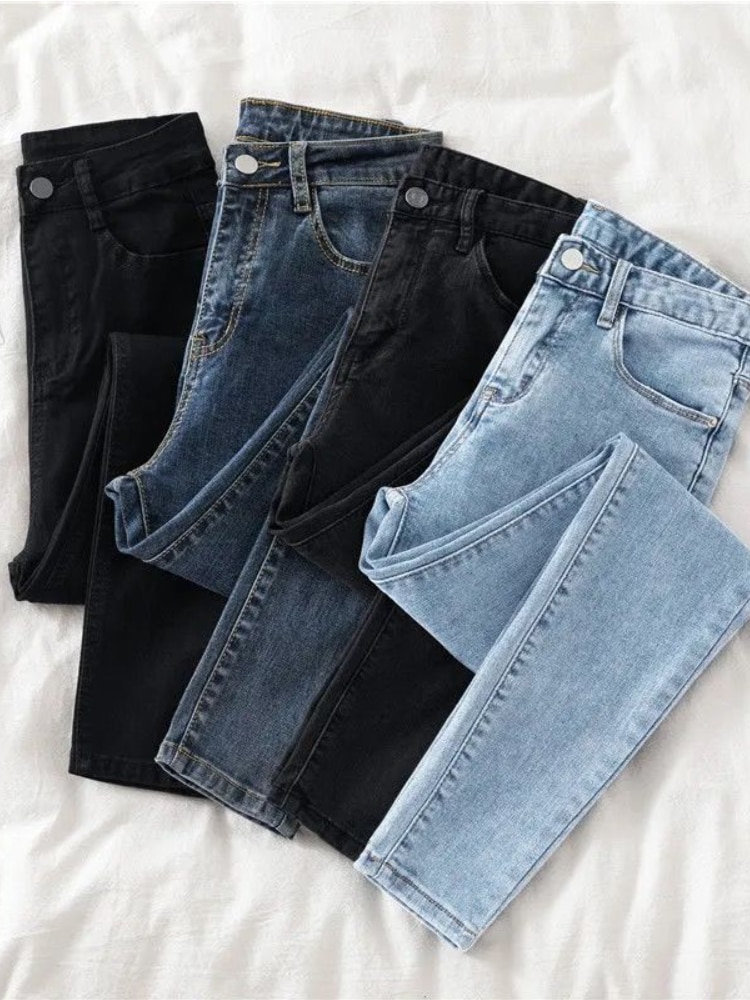 High Waist Jeans Women Autumn New Slim Skinny Pants Spring Casual