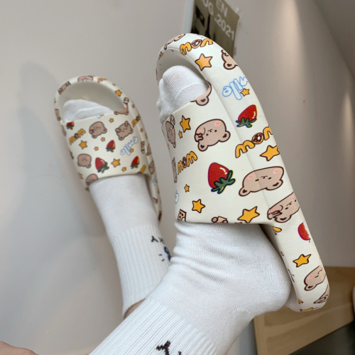 Summer casual thick bottom outerwear slippers Internet celebrity stepping on shit slippers