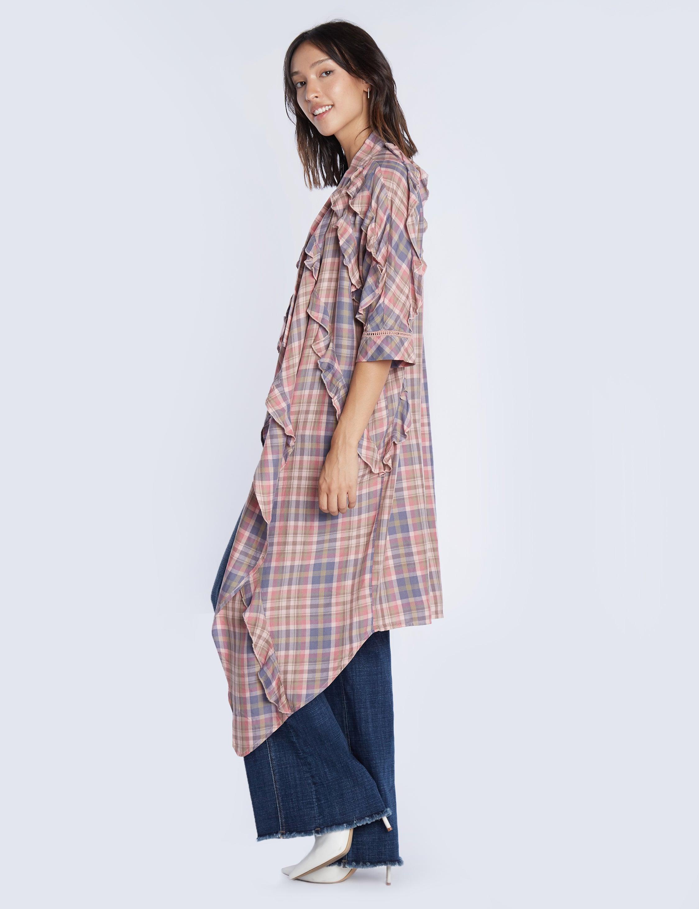 Ruffle Kimono