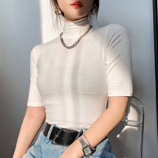 Basic Cotton T Shirt Women Top