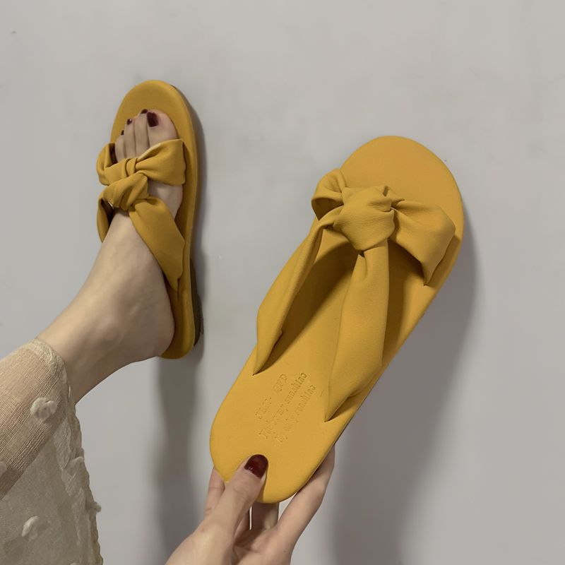 women’s summer wear fashion all-match flat bottom students sexy and thin ins tide one word sandals and slippers