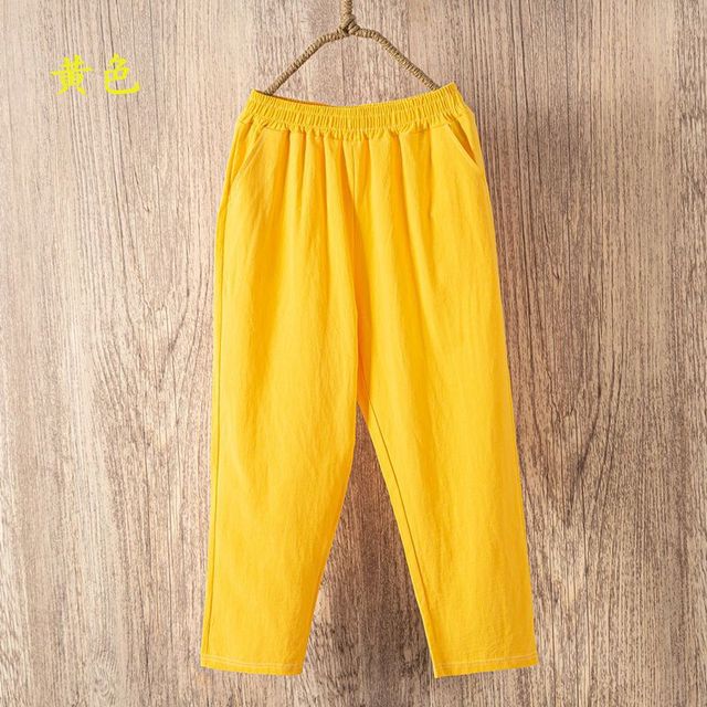 2022 Women Pants Cotton Harem Pants