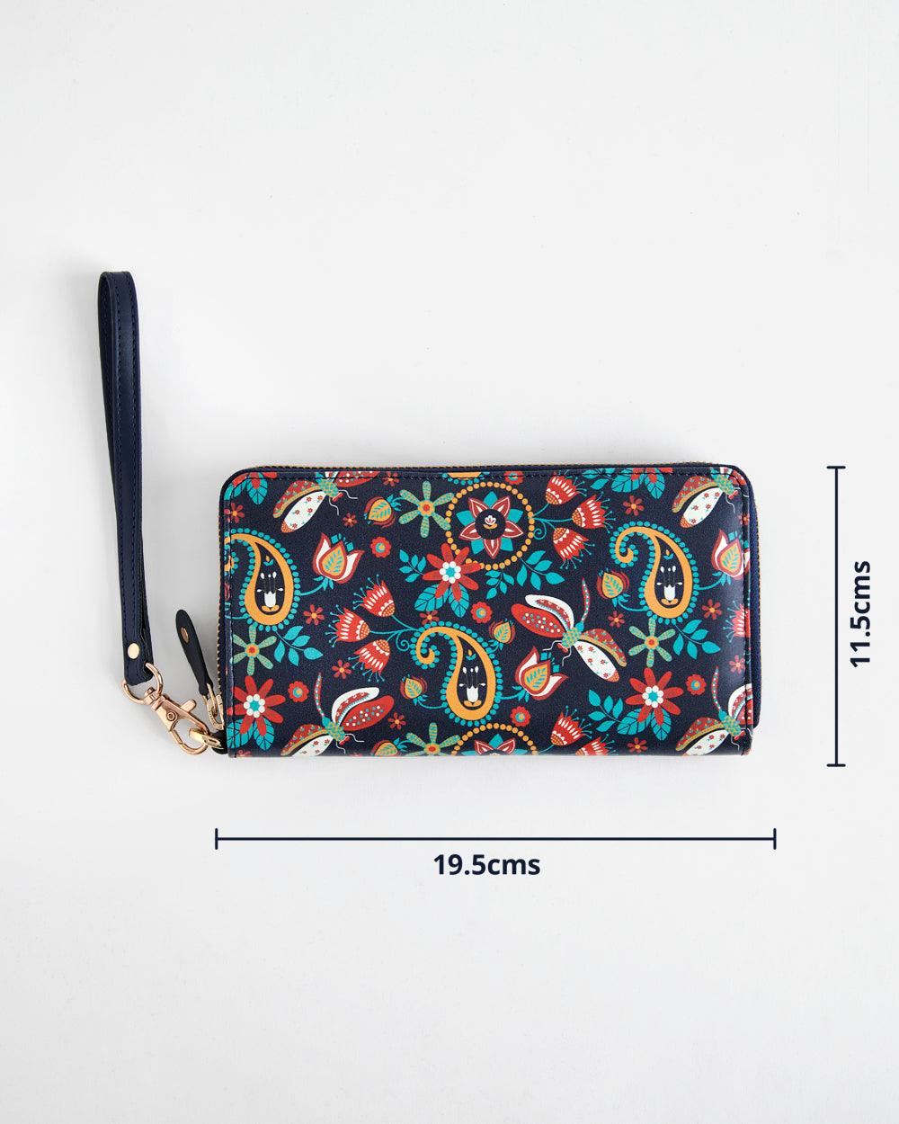 Begum Paisley Wristlet - Black