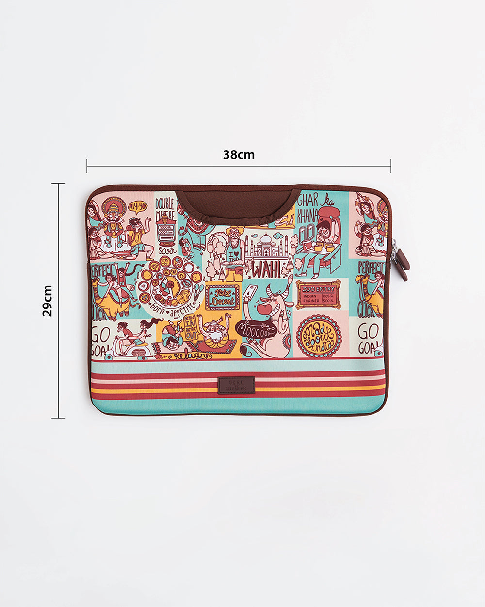 TEAL By Chumbak Indie Pop Laptop Sleeve - 15inch
