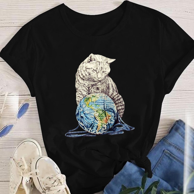 Women Lady Oversized T-shirt Tees Female