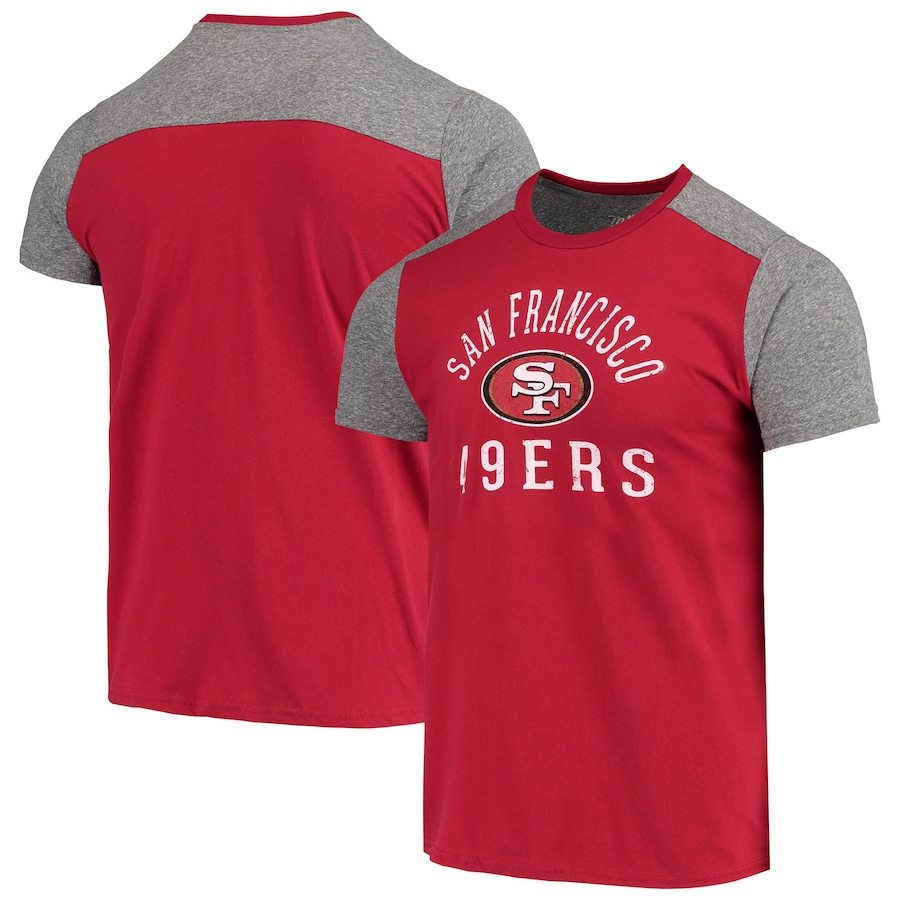 Men's San Francisco 49ers Majestic Threads Scarlet/Gray Field Goal Slub ...