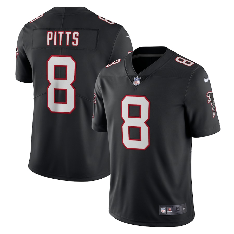 Men's Atlanta Falcons Kyle Pitts Nike Black Alternate Vapor Limited Jersey