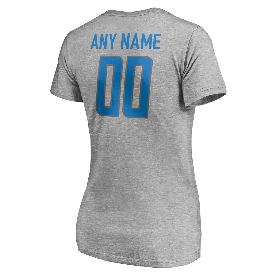 Women's Detroit Lions Fanatics Branded Gray Team Authentic Custom V ...