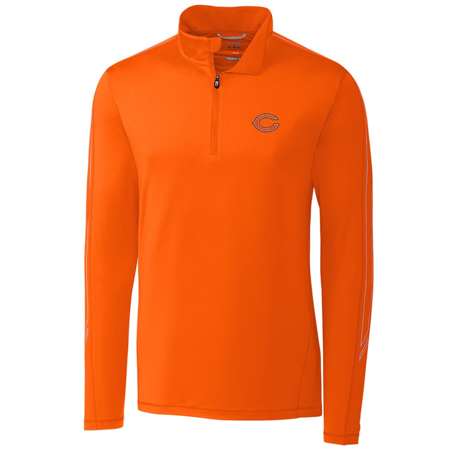 Men's Chicago Bears Cutter & Buck Orange Pennant Sport Quarter-Zip ...