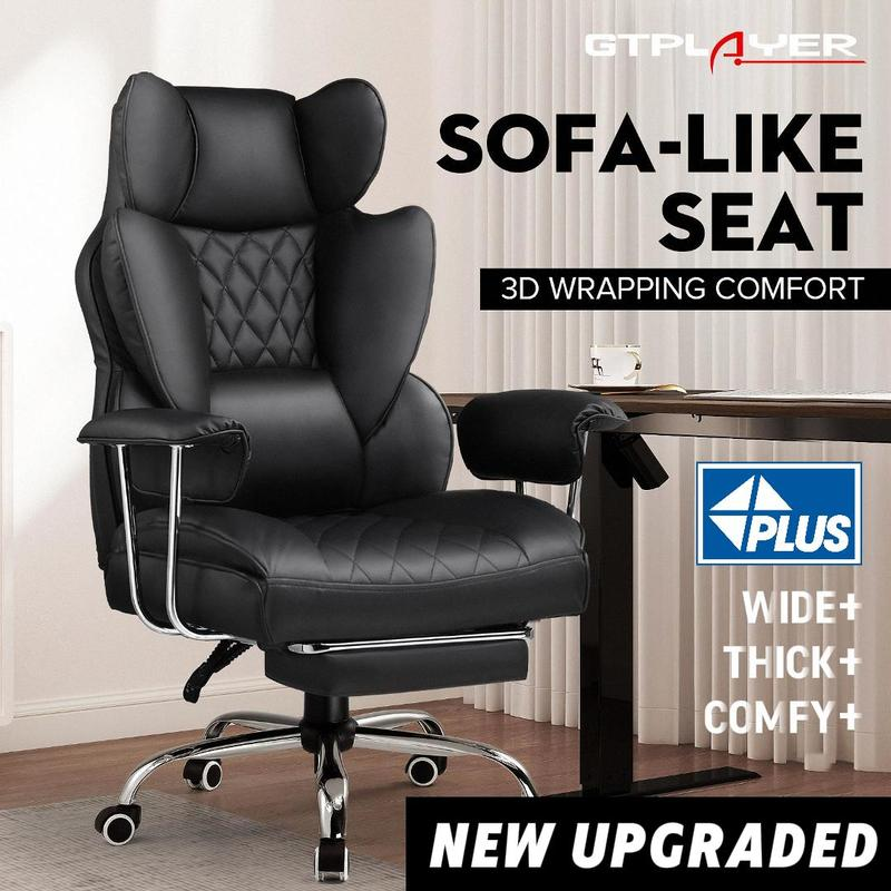 【New Upgraded】Big and Tall Office Chair with Pocket Spring Support,
