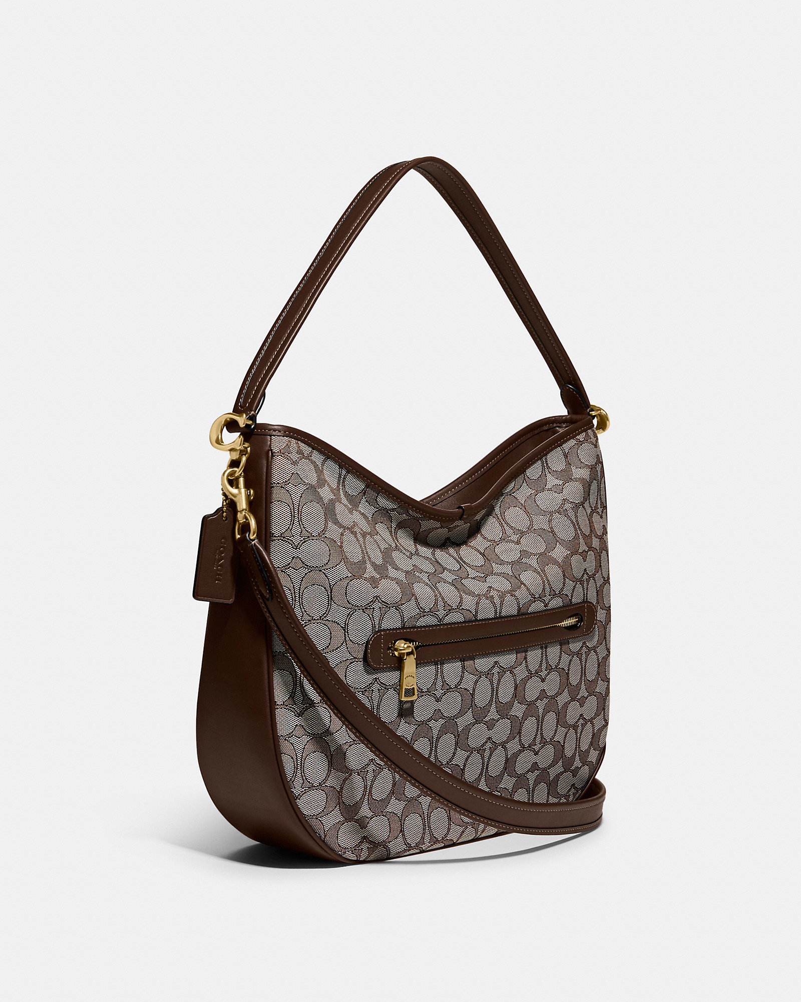 Soft Tabby Hobo In Signature Jacquard